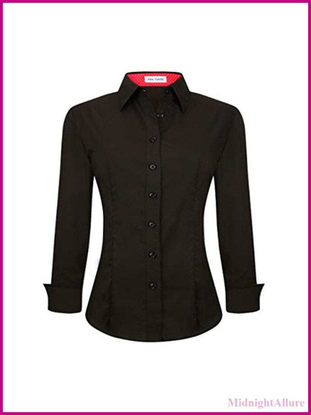 Womens Wrinkle Free Long Sleeve Button Down Dress Shirt Regular Fit